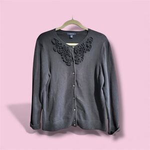 Gray Button Up Cardigan